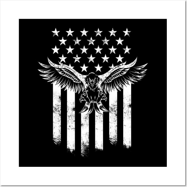 'American Eagle Flag' Amazing July 4th Freedom Gift Wall Art by ourwackyhome